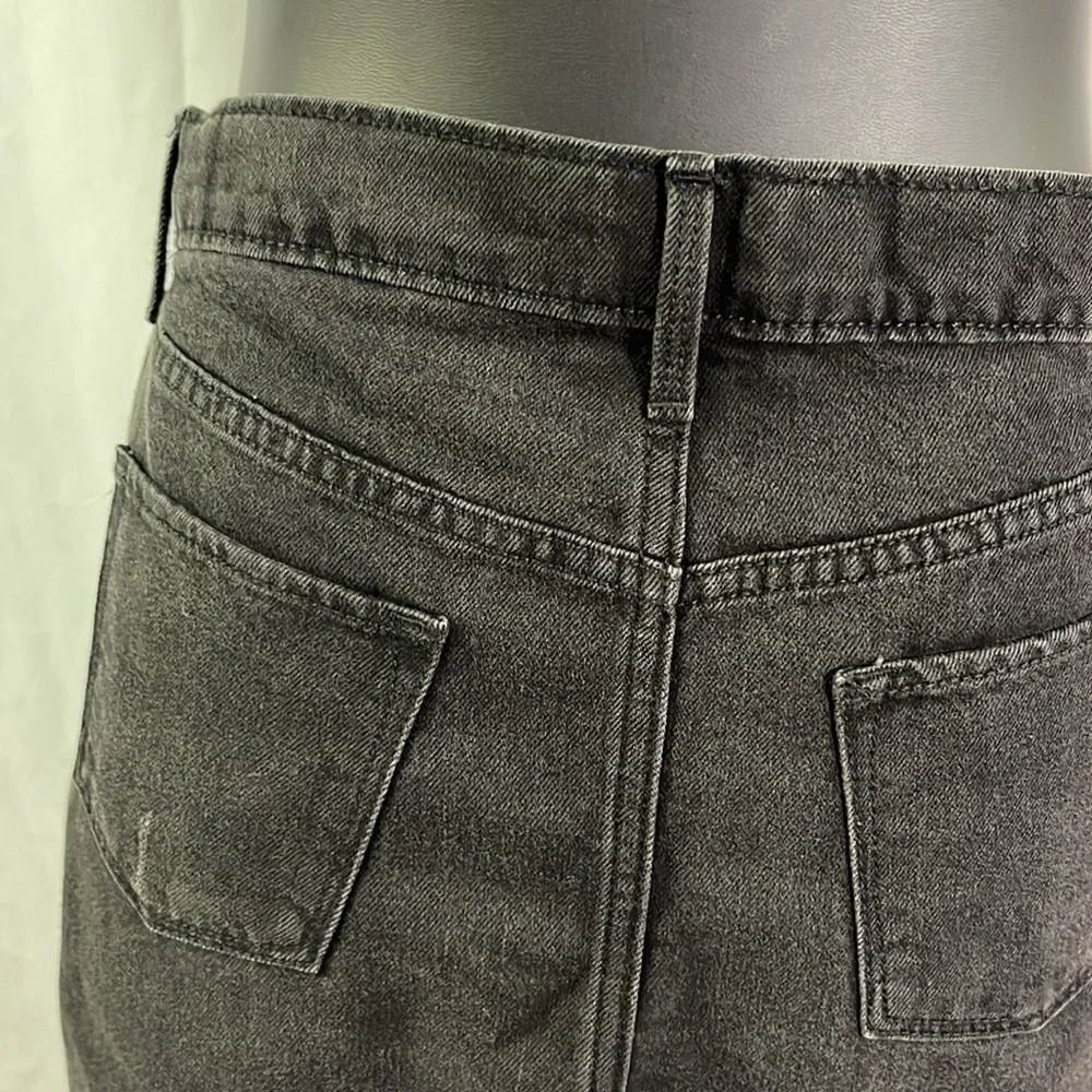 NWT Old Navy Smoky Waters High Waisted Black Denim Mini Skirt